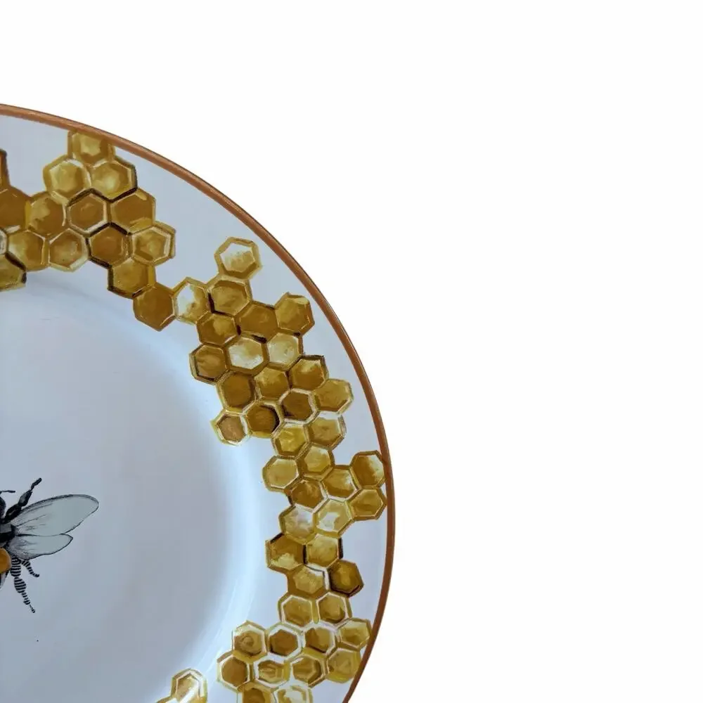 NEW MacKenzie-Childs Queen Bee Dinner Plate 11in Stoneware
